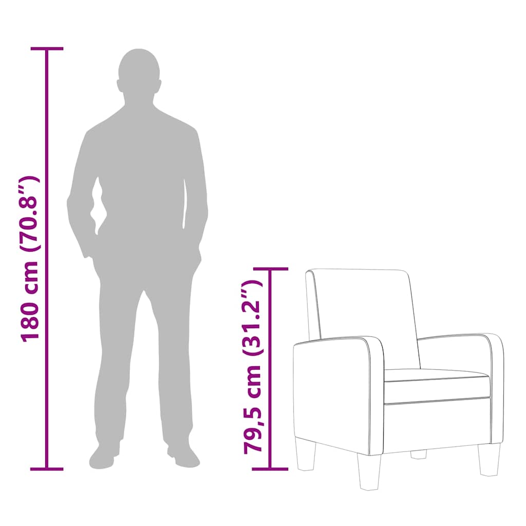 Poltrona Marrone in Similpelle