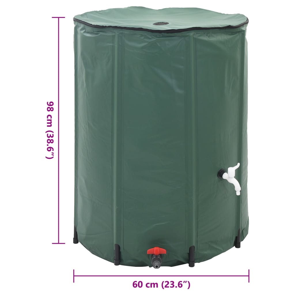 Serbatoio per acqua della pioggia pieghevole 250 L | homemem39