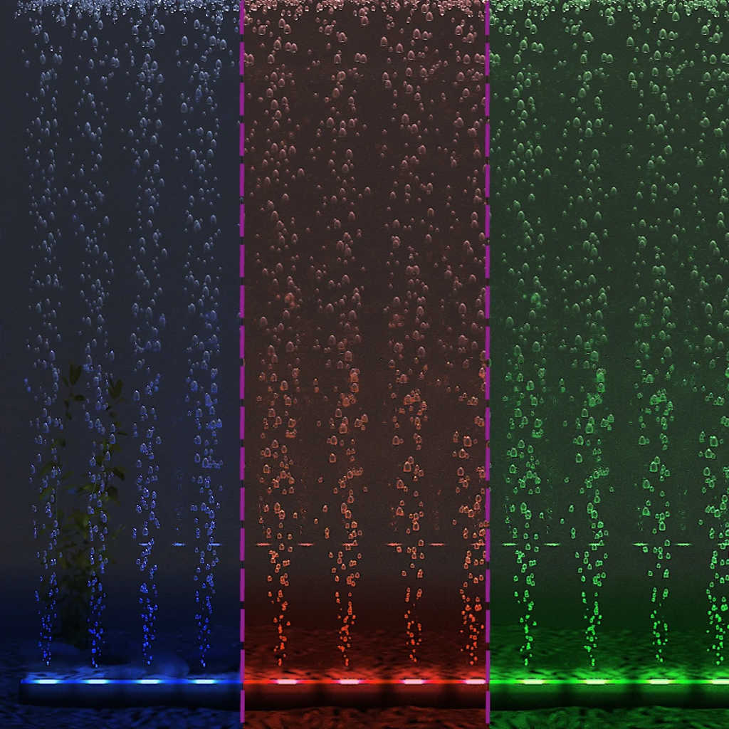 Luce LED Acquario Sommergibile con Bolle RGB 32 cm