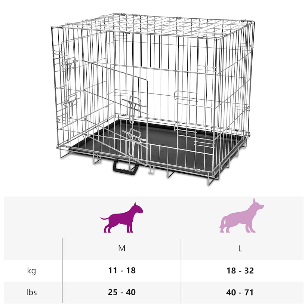 Gabbia di Trasporto Pieghevole per Cani M | homemem39
