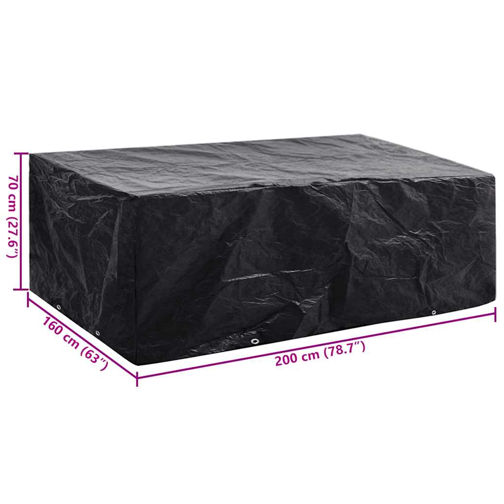 Copertura per Mobili da Giardino con 8 Occhielli 200x160x70 cm | homemem39
