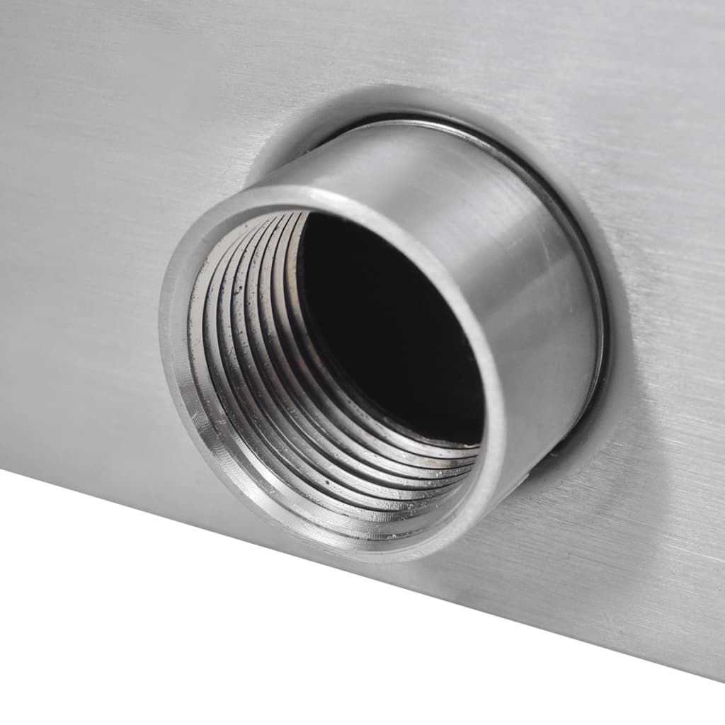 Cascata per Laghetto Rettangolare con LED in Acciaio Inox 60 cm | homemem39