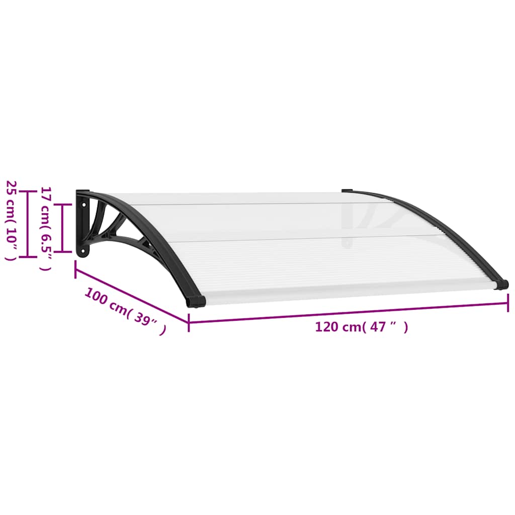 Pensilina per Porta 120x100 cm in PC | homemem39