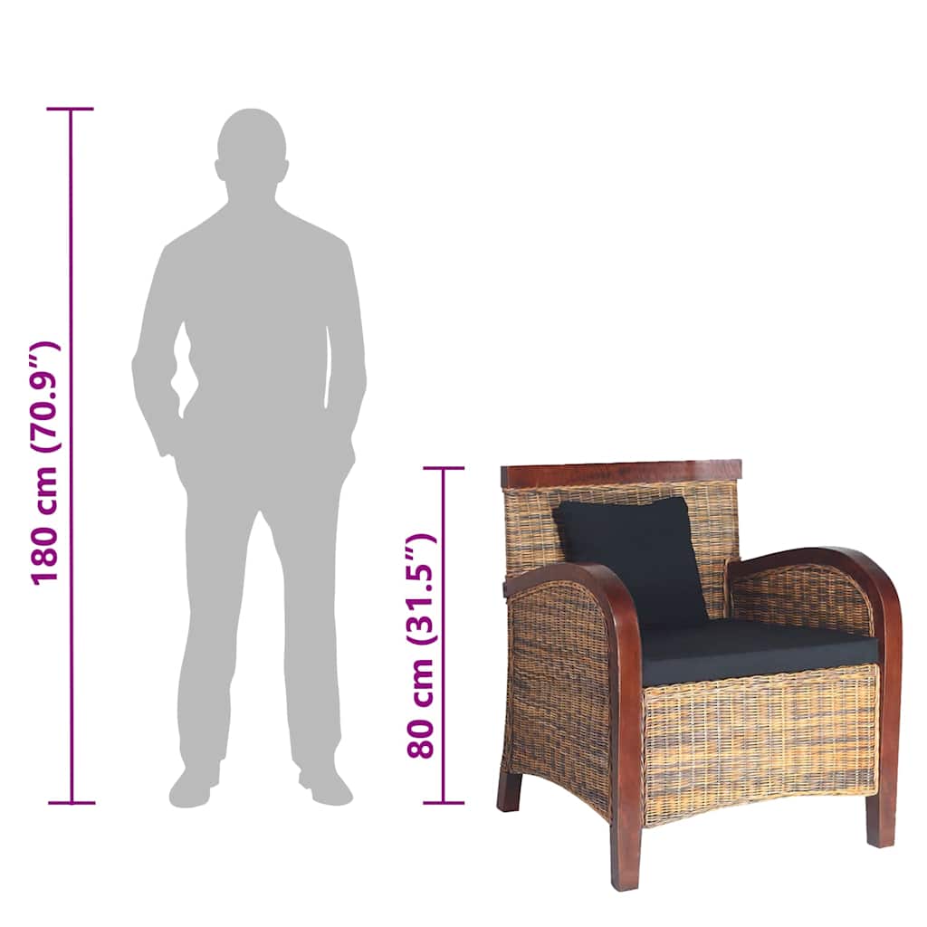 Poltrona in Rattan Intrecciato a Mano | homemem39
