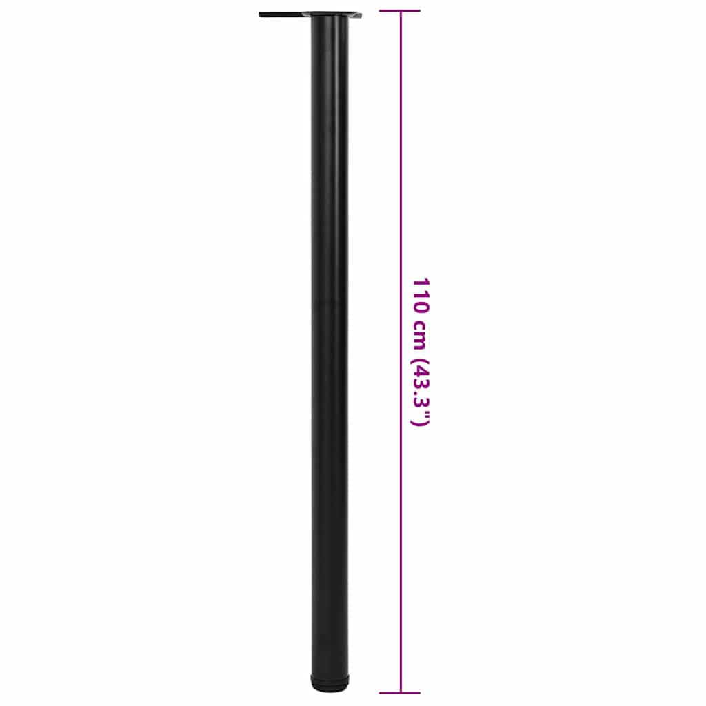 Set 4 gambe nere per tavolo regolabili in altezza 1100 mm | homemem39