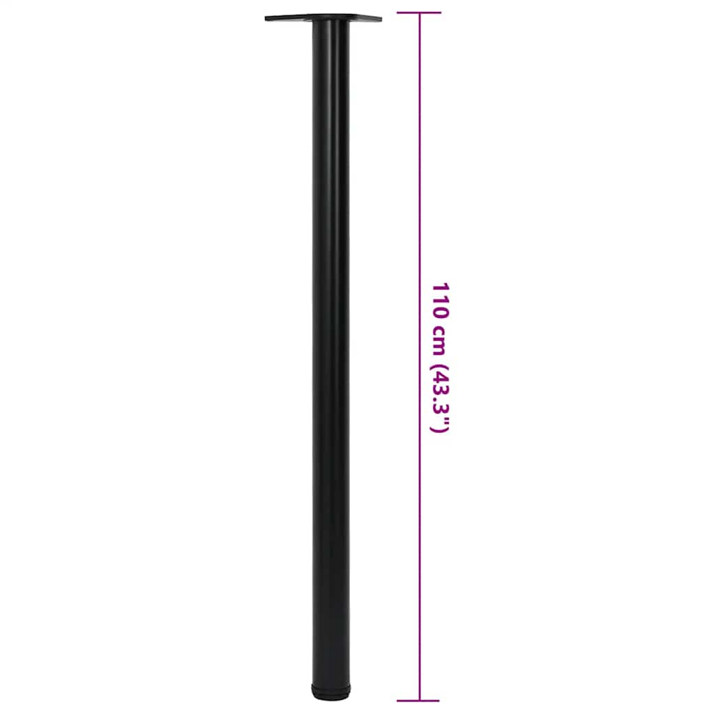 Gambe Tavolo 4 pz Regolabili Nere 1100 mm | homemem39
