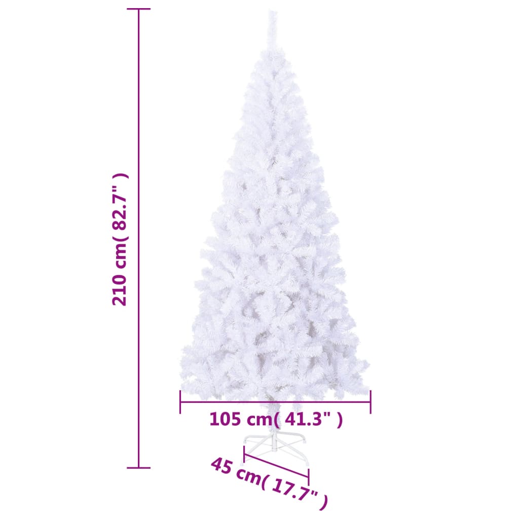 Albero Natale Artificiale con Supporto Acciaio 210 cm 910 Rami | homemem39