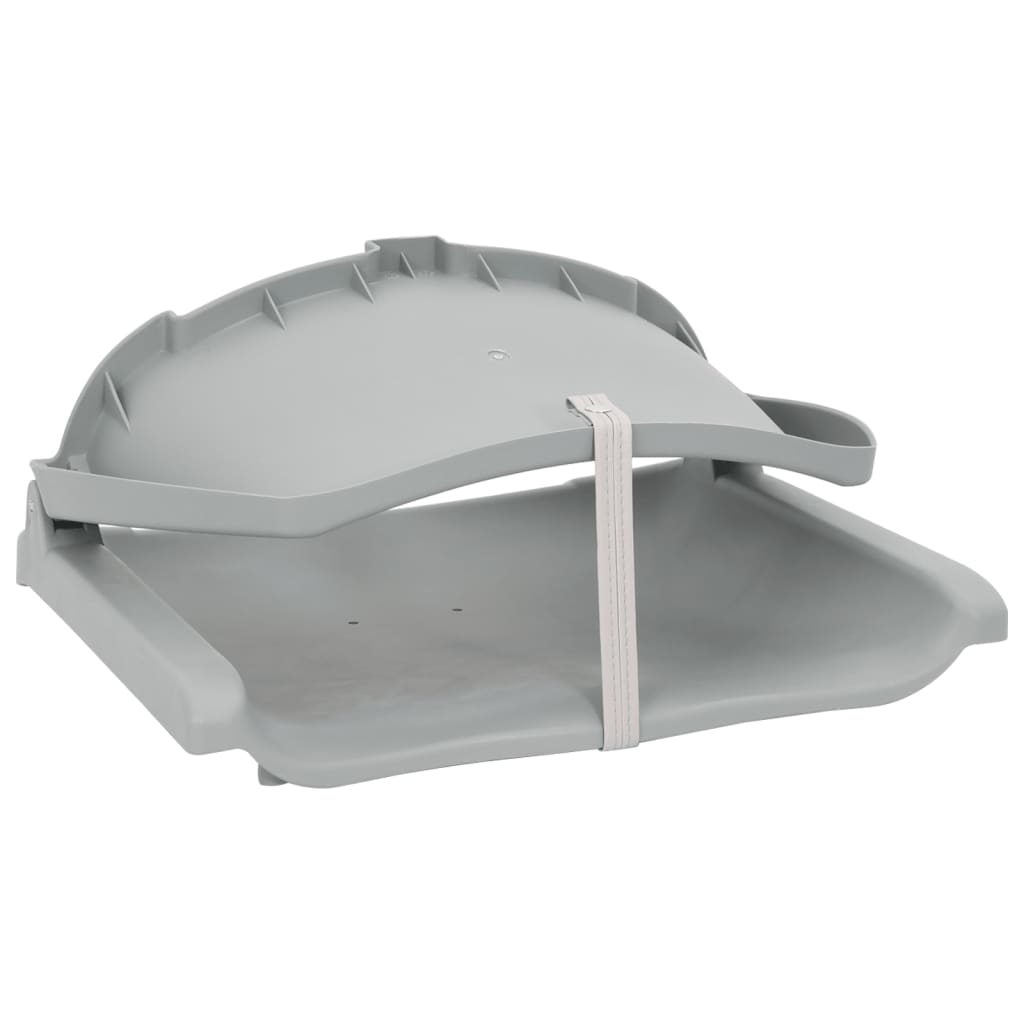 Set Sedile da Barca Pieghevole 2pz Grigio