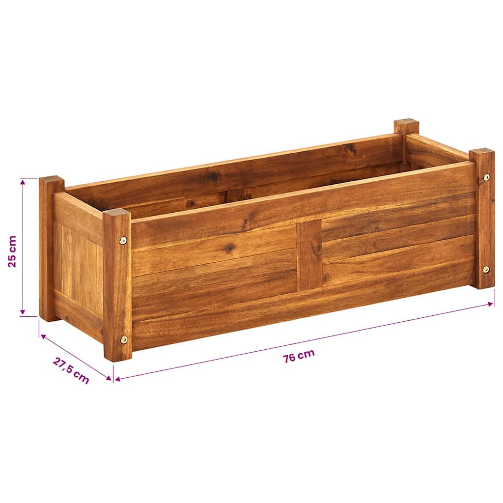 Letto Rialzato da Giardino in Legno di Acacia 76x27,6x25 cm | homemem39