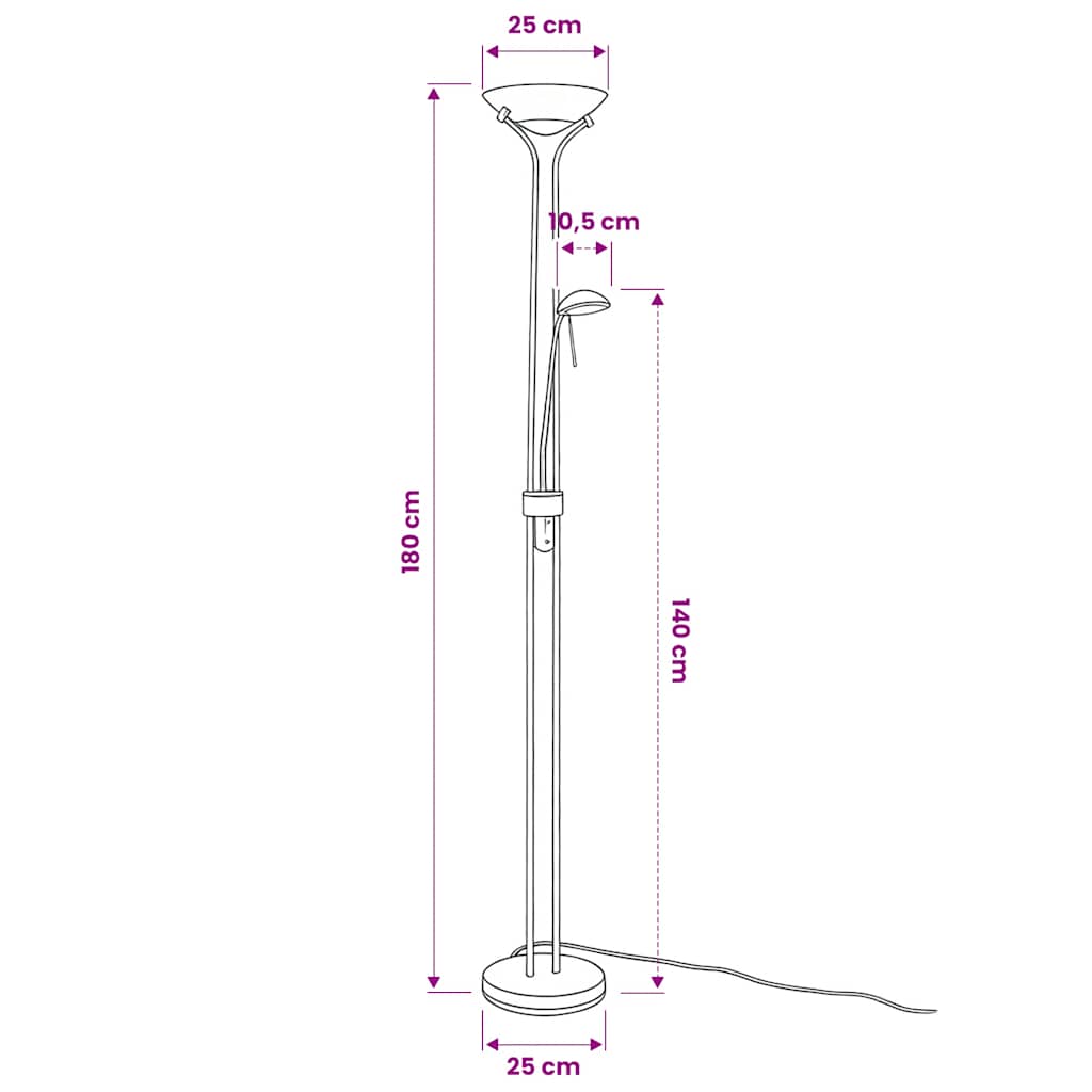 Lampada da Terra a LED Dimmerabile 23 W