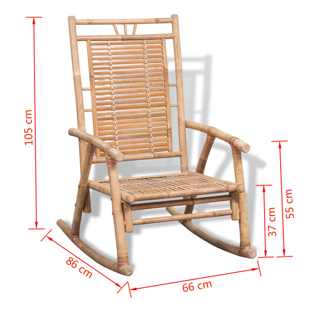 Sedia a dondolo in bamboo | homemem39