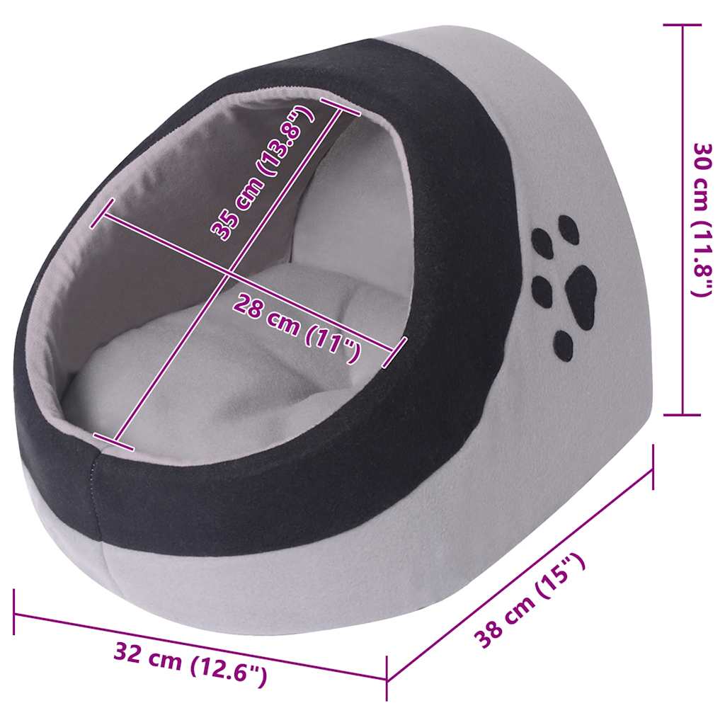 Cuccia per Gatti Grigio e Nero L | homemem39