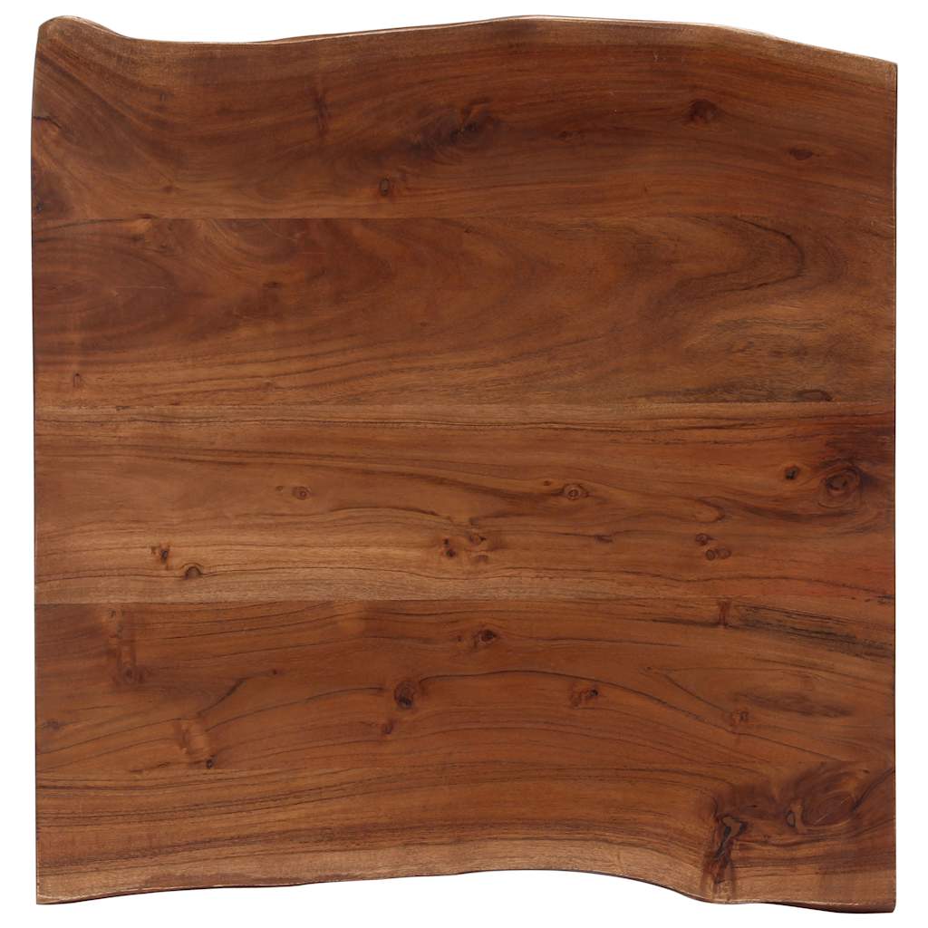 Tavolino da Salotto con Bordi Vivi 60x60x40 cm Massello Acacia