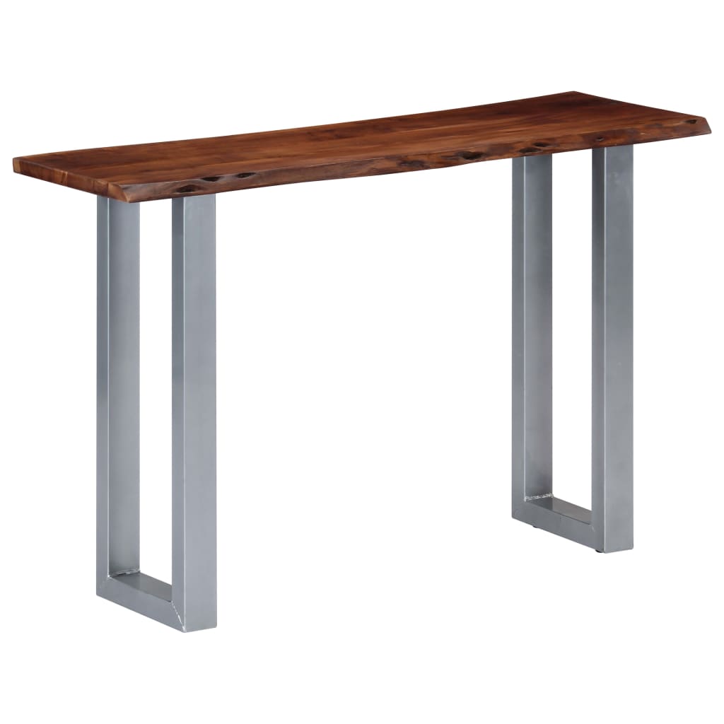 Tavolo Consolle 115x35x76 cm Legno Massello e Ferro - homemem39