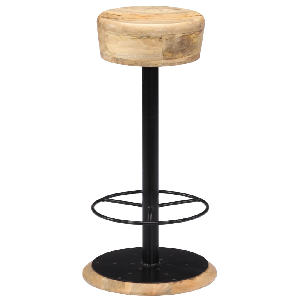 Sgabelli da Bar 2 pz in Legno Massello di Mango | homemem39
