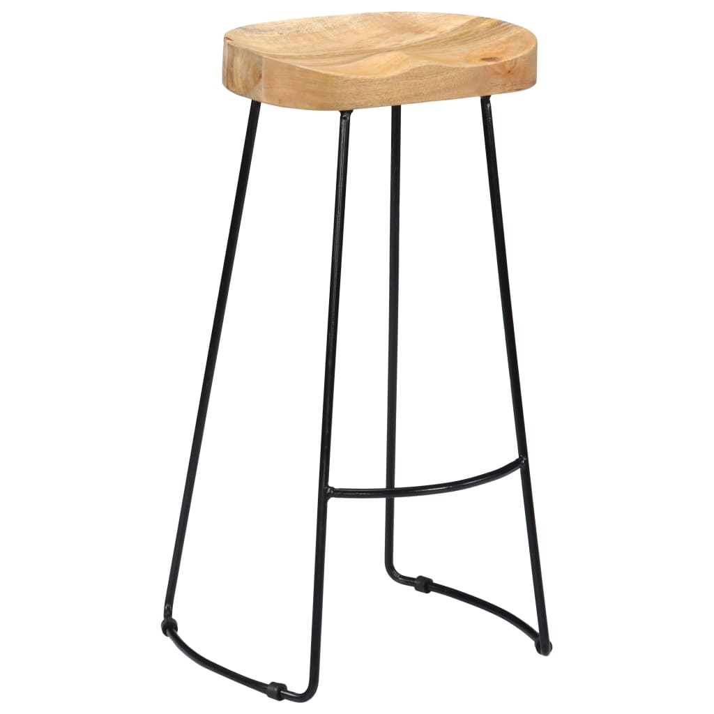 Sgabelli da Bar Gavin 2 pz in Legno Massello di Mango | homemem39