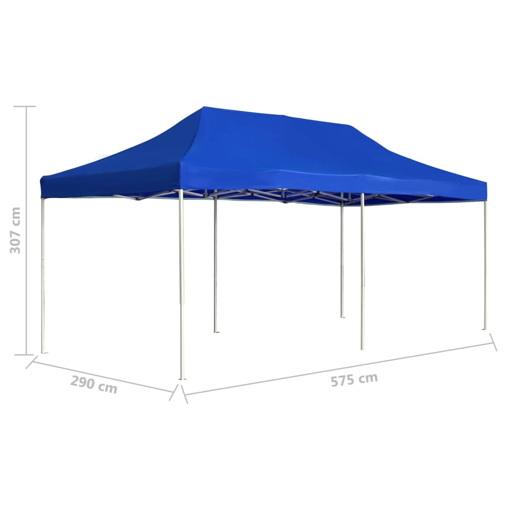Gazebo Professionale Pieghevole Alluminio 6x3 m Blu - homemem39