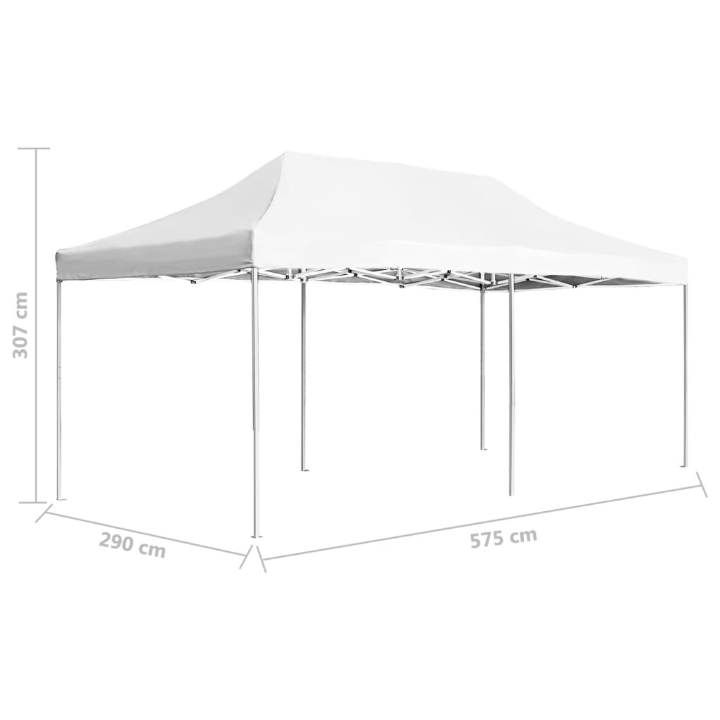 Gazebo Professionale Pieghevole Alluminio 6x3 m Bianco - homemem39