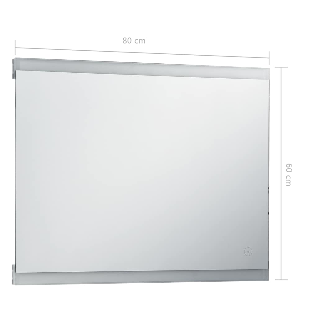 Specchio LED da Bagno con Sensore Tattile 80x60 cm - homemem39