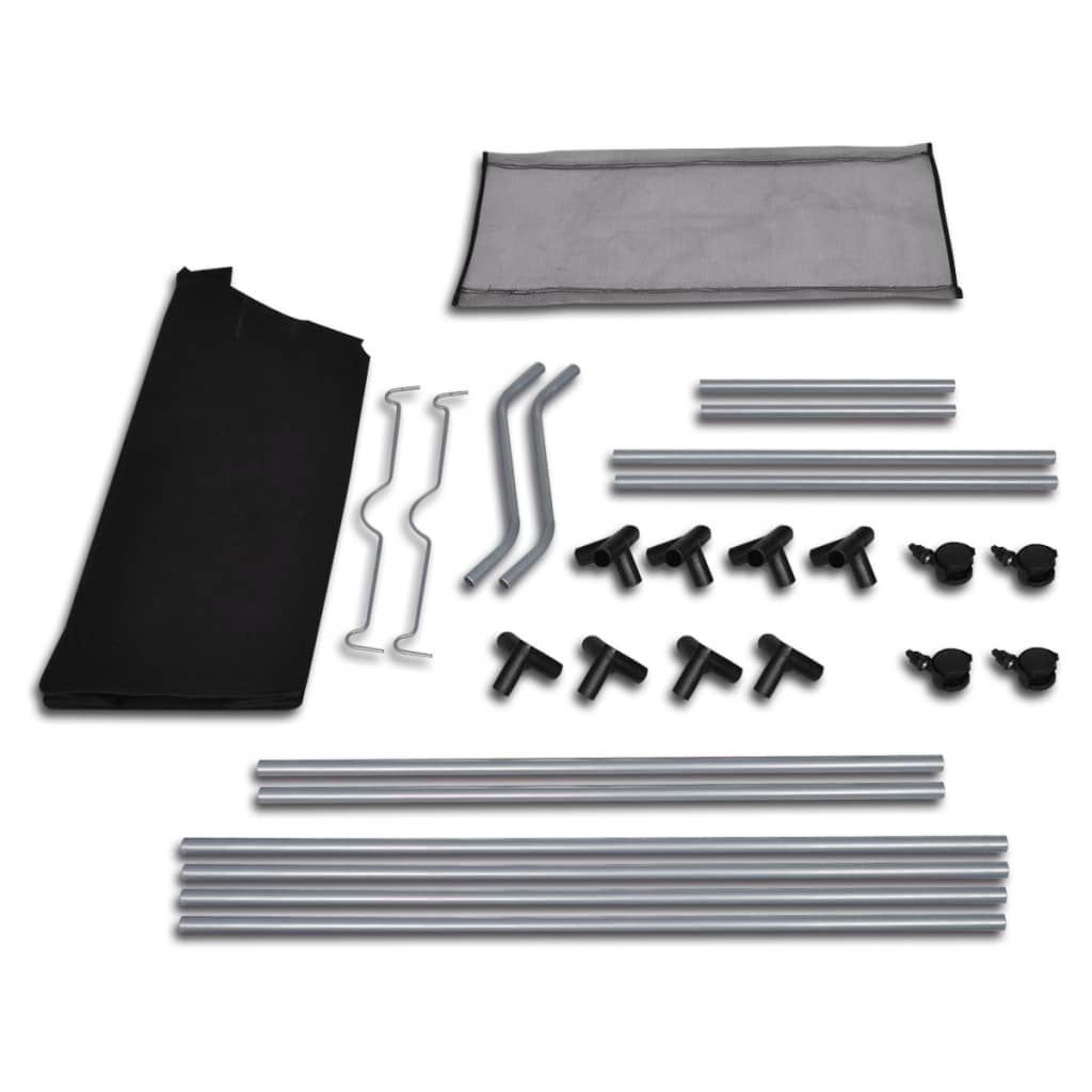 Portabiancheria 2 pz Nero e Grigio - homemem39