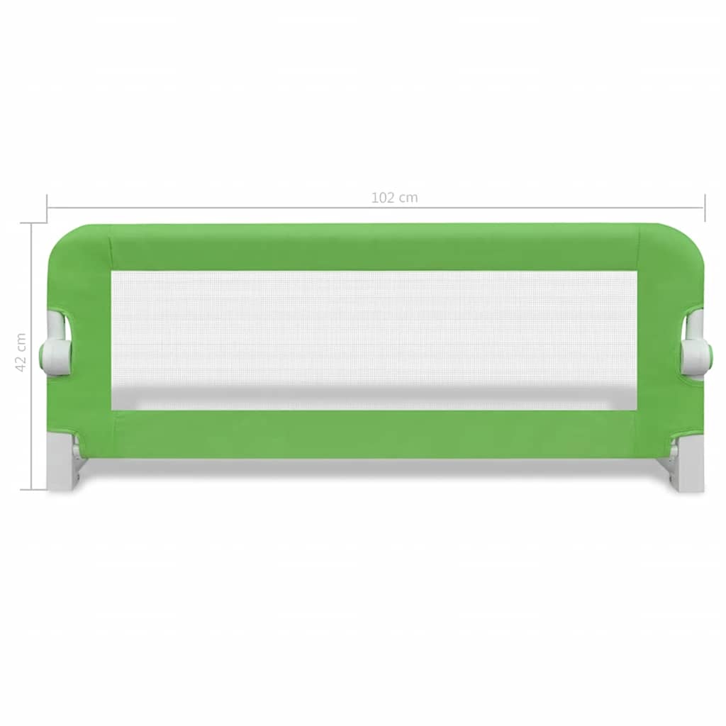 Sponde Letto per la Sicurezza dei Bambini 2 pz Verde 102x42 cm | homemem39