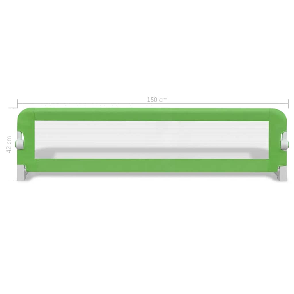 Sponde Letto per la Sicurezza dei Bambini 2 pz Verde 150x42 cm | homemem39