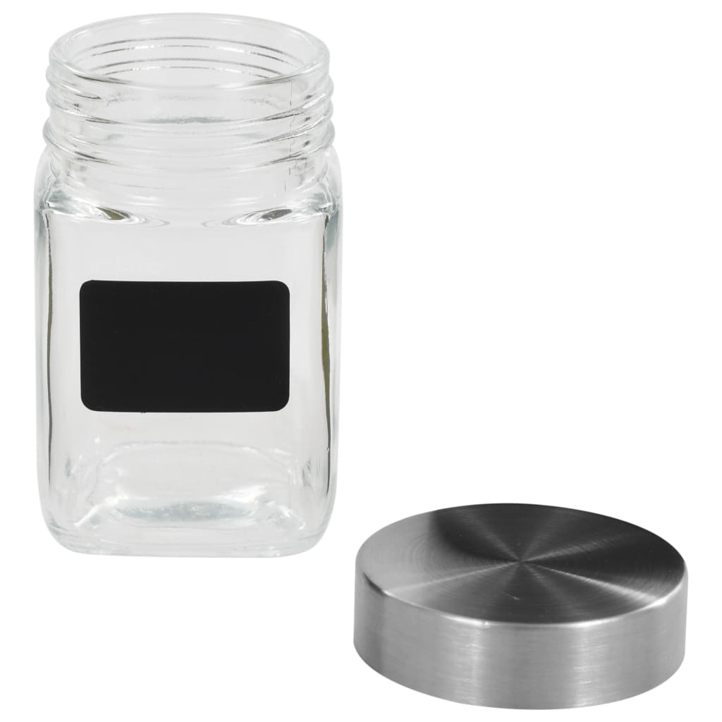 Barattoli in Vetro con Adesivo 12 pz 300 ml | homemem39