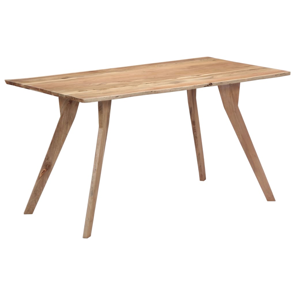 Tavolo da Pranzo 140x80x76 cm in Legno Massello di Acacia
