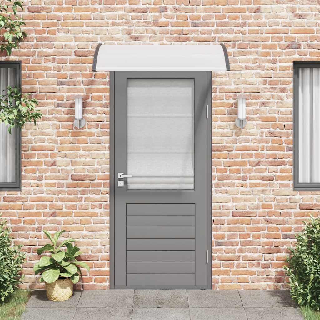 Pensilina per Porta Nera e Trasparente 120x75 cm in PC | homemem39
