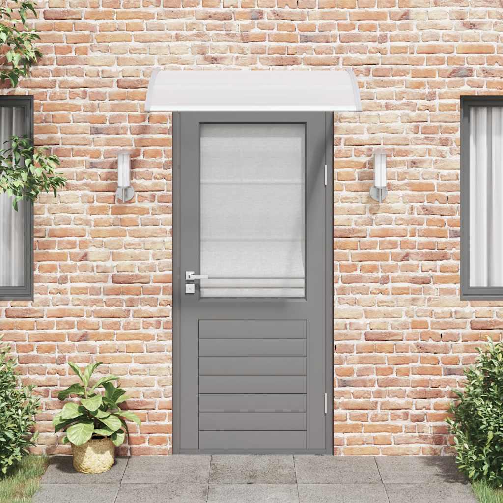 Pensilina per Porta Grigia e Trasparente 120x75 cm in PC | homemem39