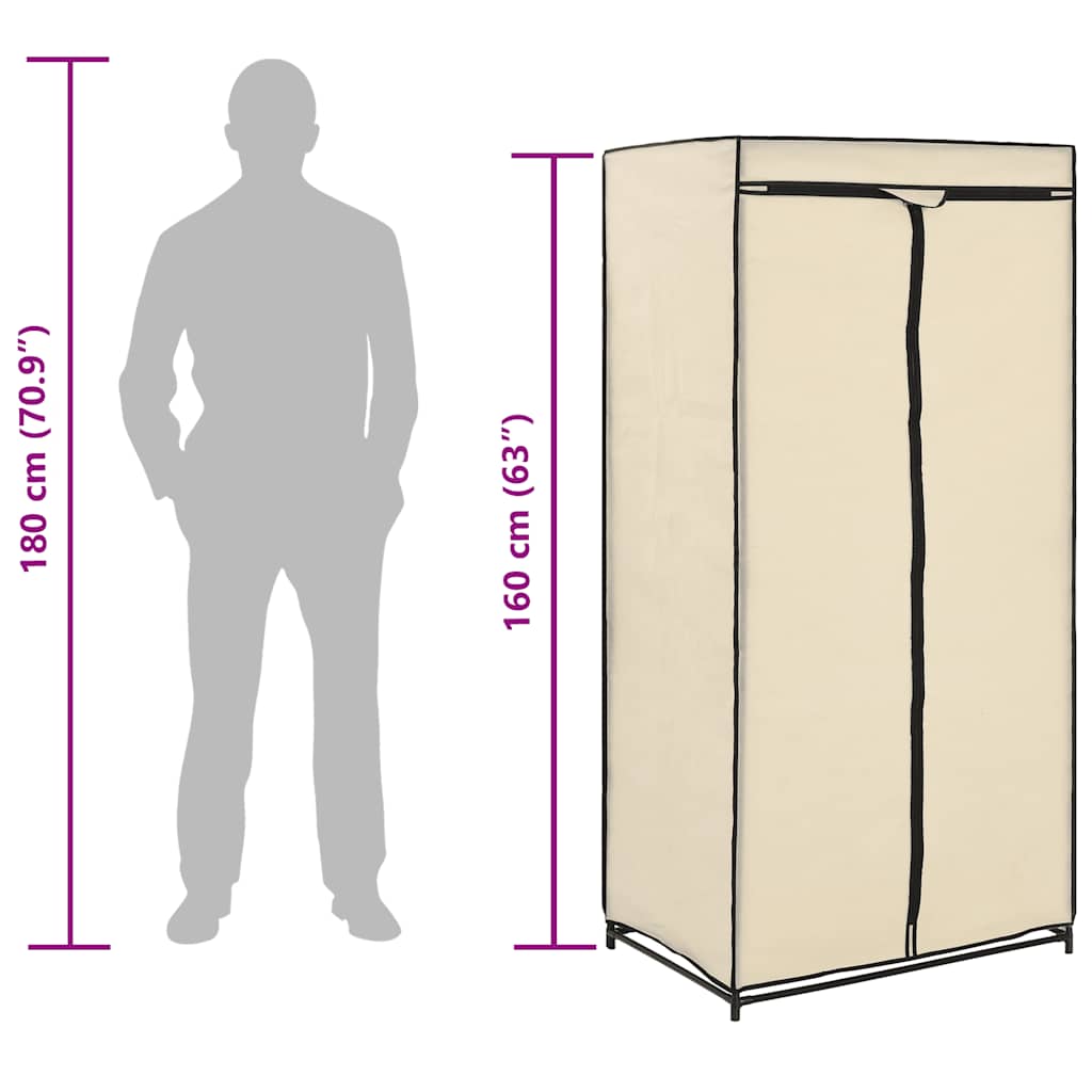 Armadio 2 pz Crema 75x50x160 cm | homemem39