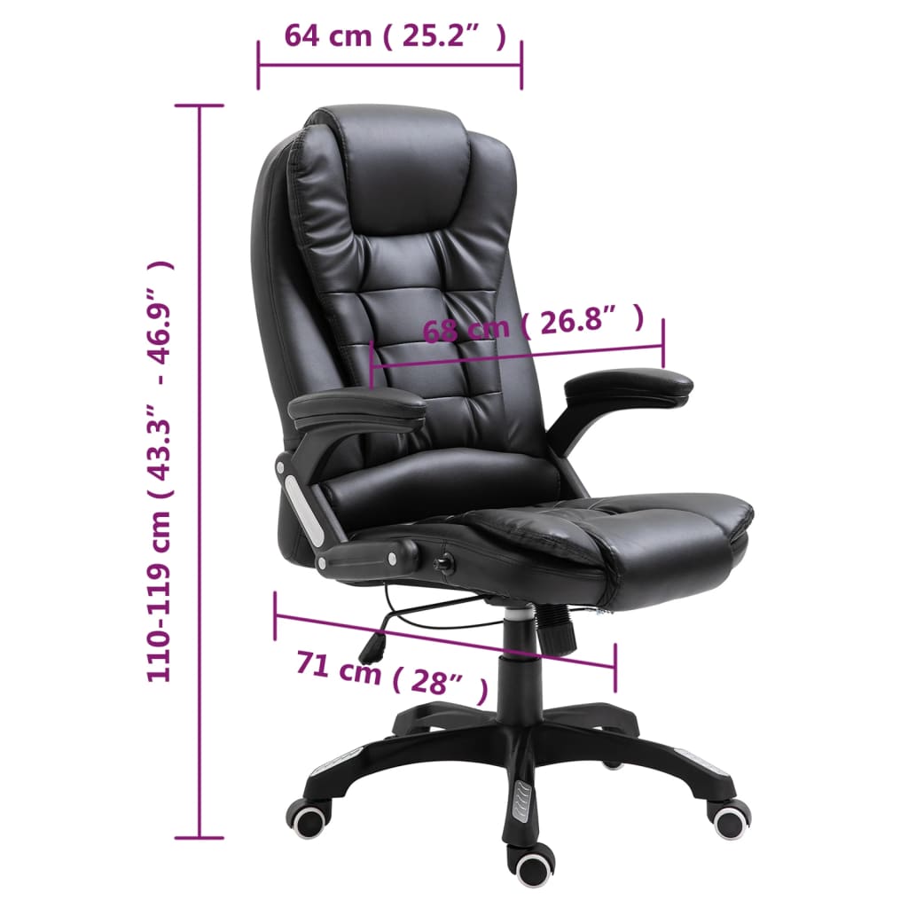 Sedia da Ufficio Nera in Similpelle | homemem39