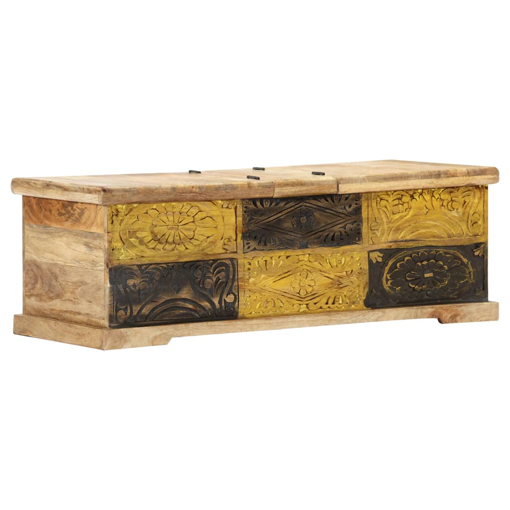 Tavolino da Salotto 100x50x35 cm in Legno Massello di Mango | homemem39