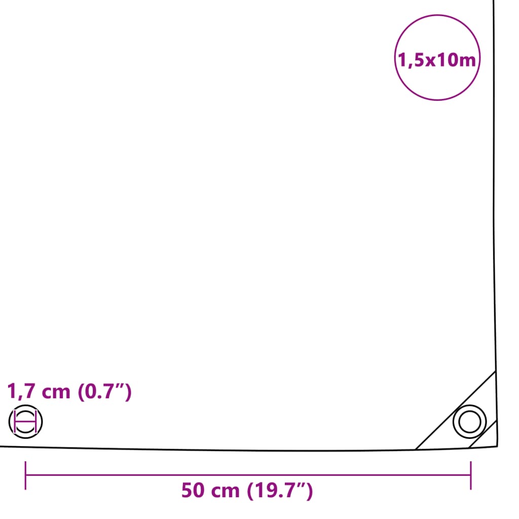 Telone 650 g/m² 1,5x10 m Grigio | homemem39