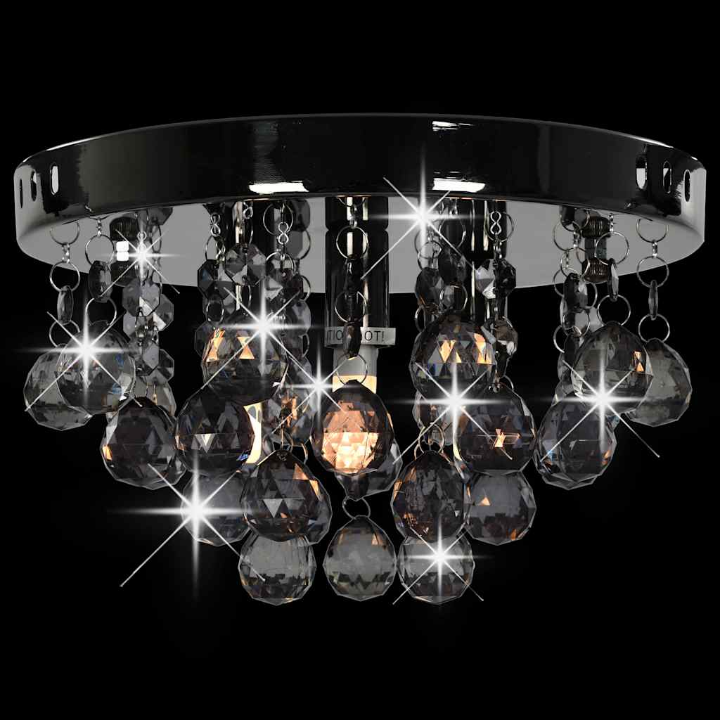 Lampadario con Perle Fumé Tondo Nero G9 | homemem39