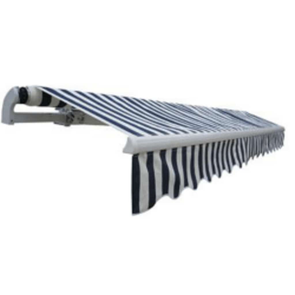 Tenda da Sole Pieghevole Motorizzata 600 cm Blu/Bianca | homemem39