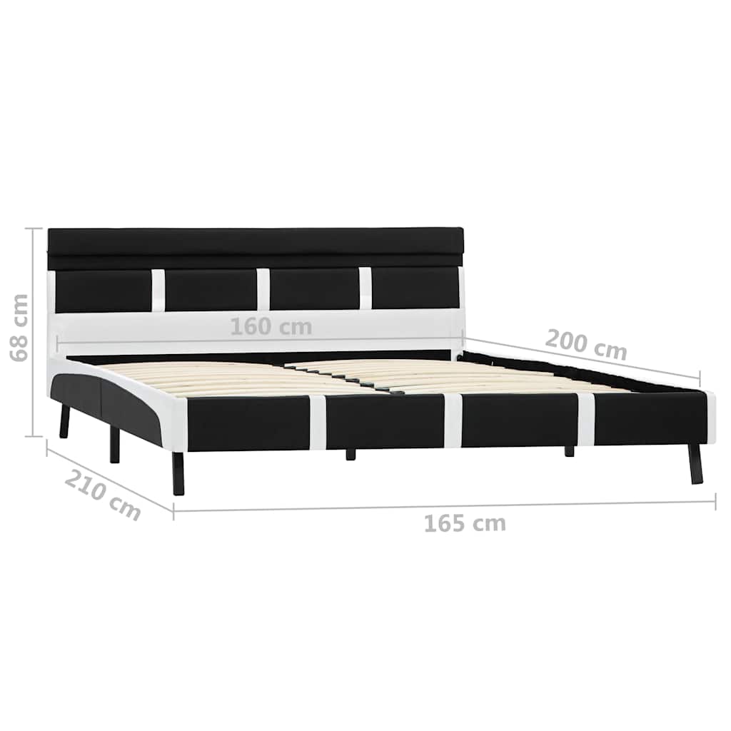 Giroletto con LED Nero in Similpelle 160x200 cm