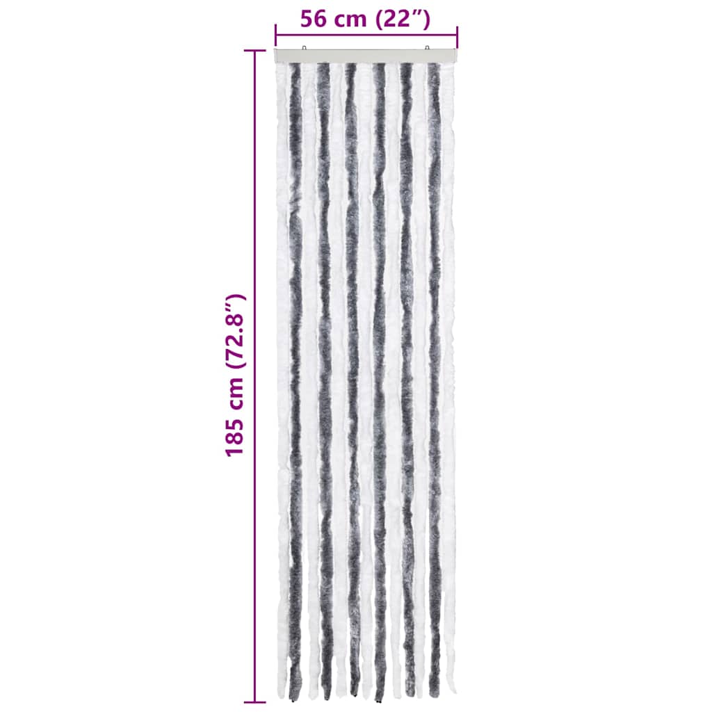 Zanzariera Grigio e Bianco 56x185 cm Ciniglia | homemem39
