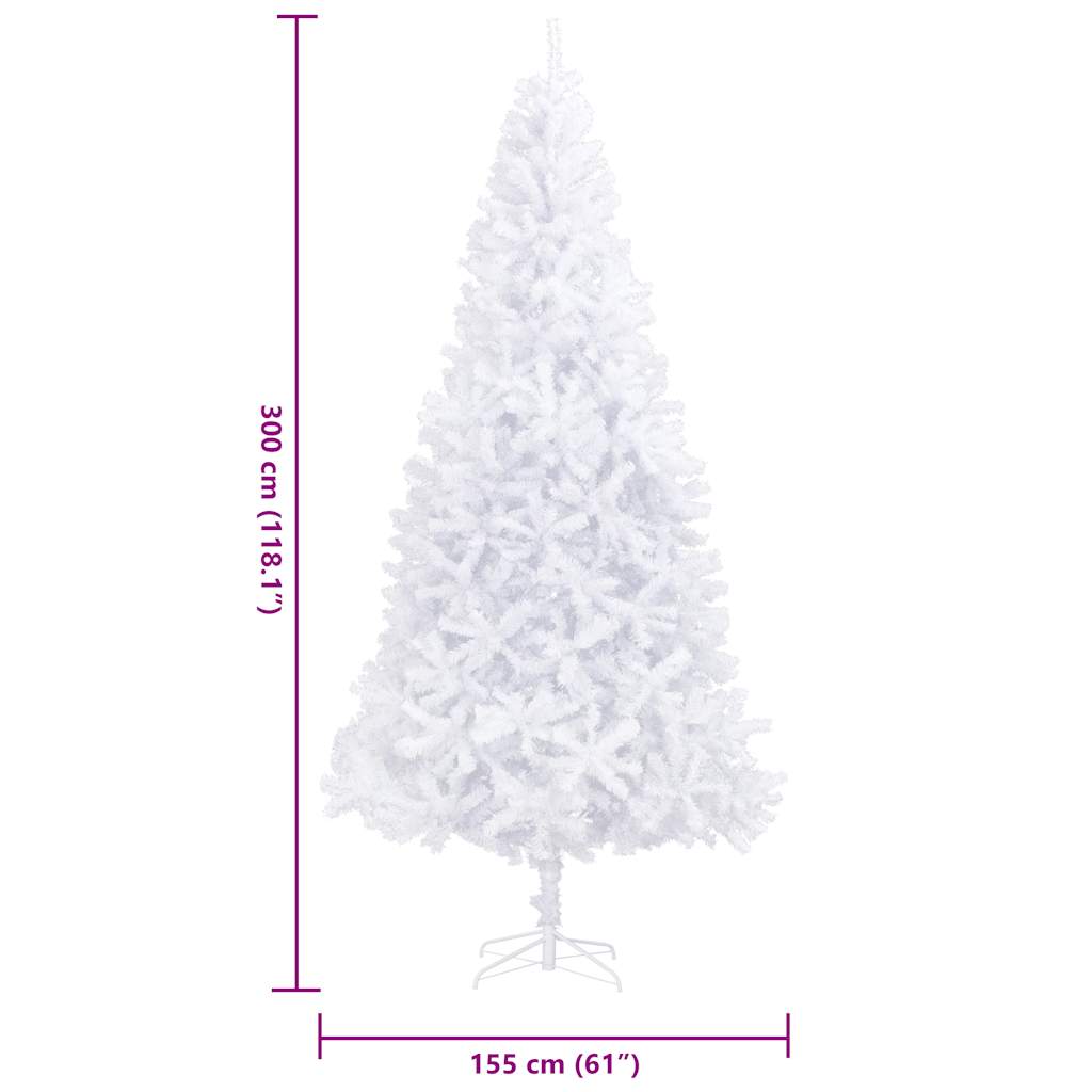 Albero di Natale Artificiale 300 cm Bianco