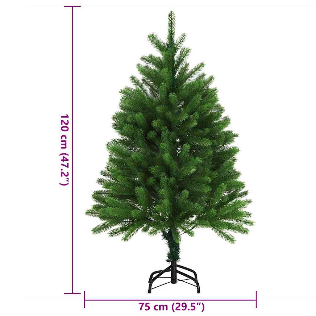 Albero di Natale Artificiale Realistico con Punte 120 cm Verde