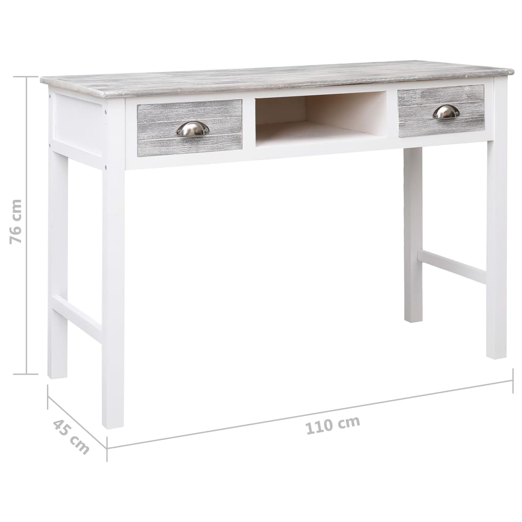 Scrivania Grigia 110x45x76 cm in Legno | homemem39