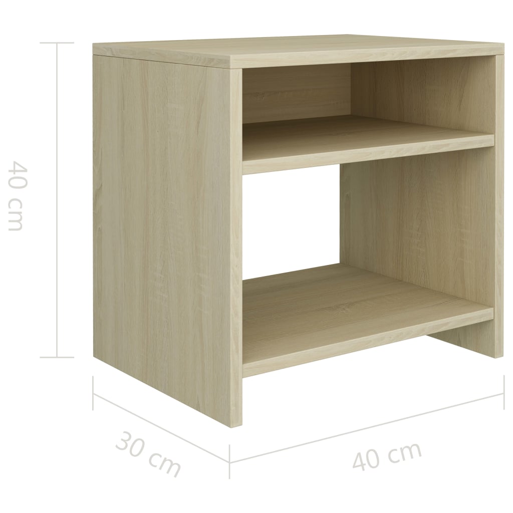 Comodino Rovere Sonoma 40x30x40 cm in Legno Multistrato - homemem39