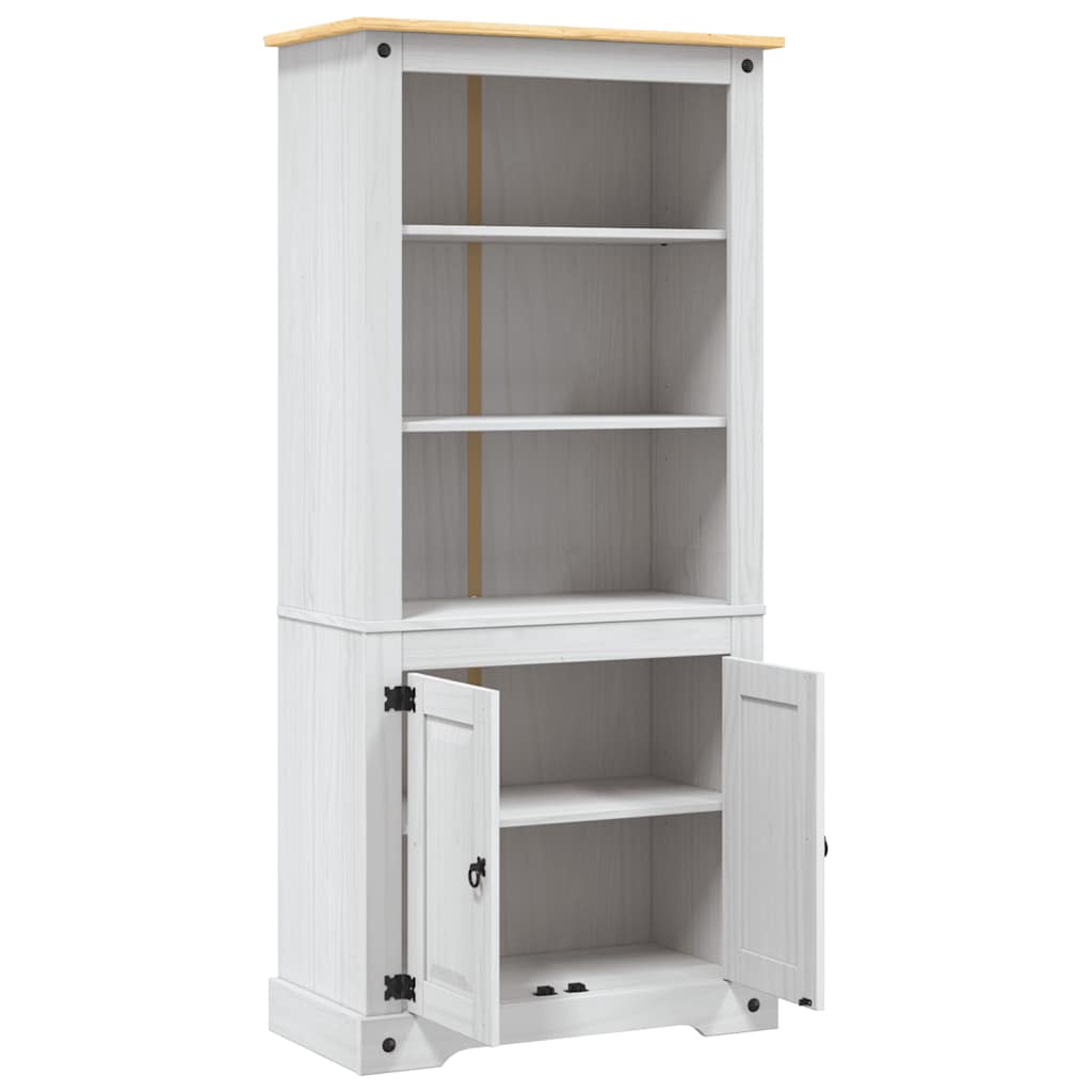 Credenza in Legno di Pino Messicano Corona Bianco 80x40x170 cm | homemem39