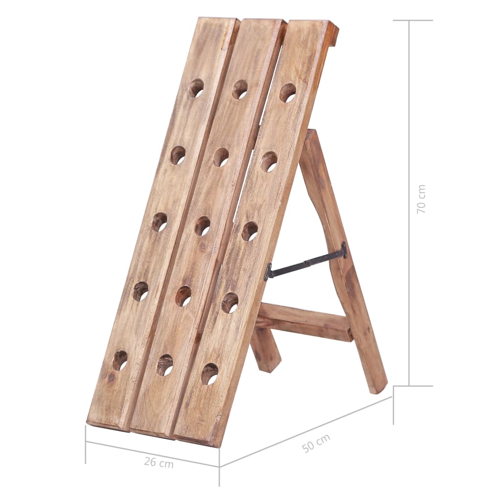 Portavini da 15 Bottiglie 26x50x70cm Legno Massello di Mogano | homemem39