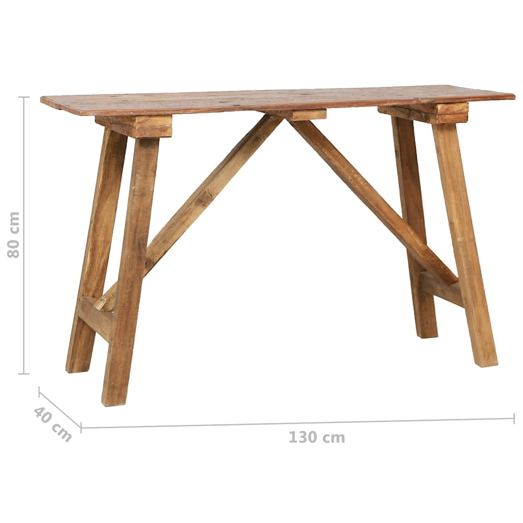 Tavolo Consolle 130x40x80 cm in Legno di Recupero Misto | homemem39
