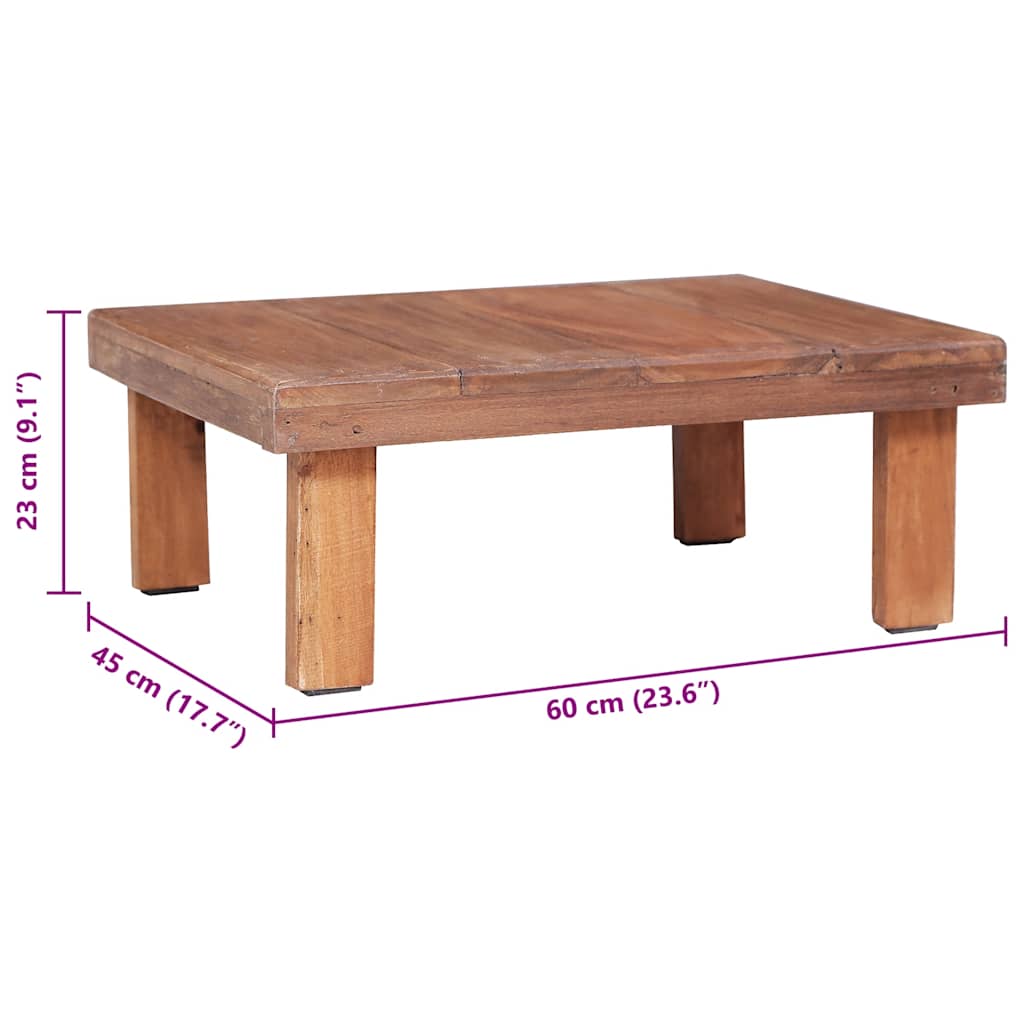 Tavolino da Salotto 60x45x23 cm in Legno Massello di Mogano | homemem39