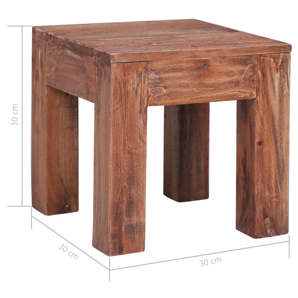 Tavolino da Salotto 30x30x30 cm in Legno Massello di Mogano | homemem39