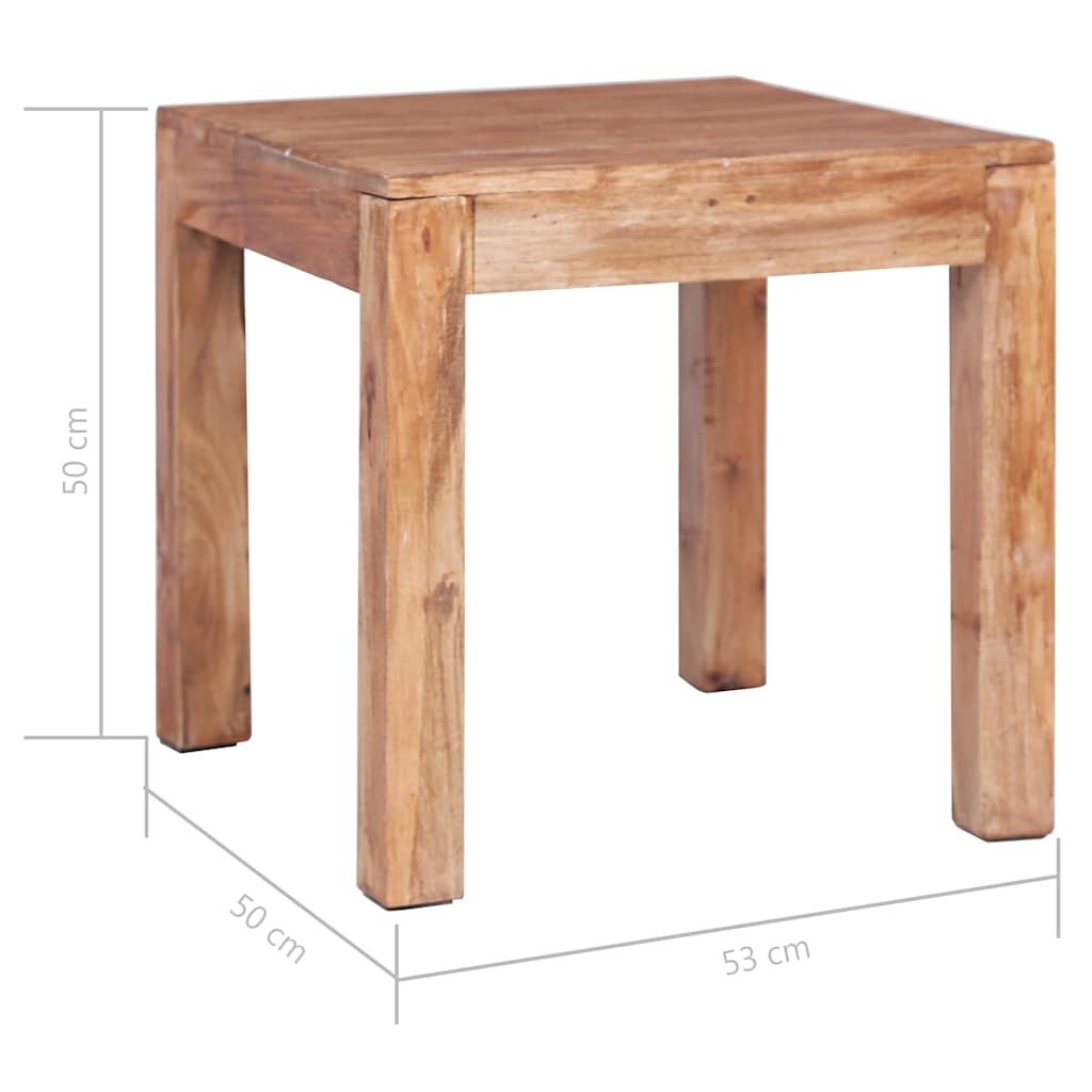 Tavolino da Salotto 53x50x50 cm in Legno Massello di Mogano | homemem39
