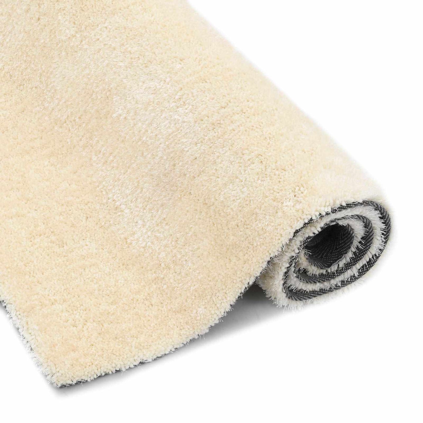 Tappeto Shaggy per Area Crema 120 x 160 cm Polietilene | homemem39