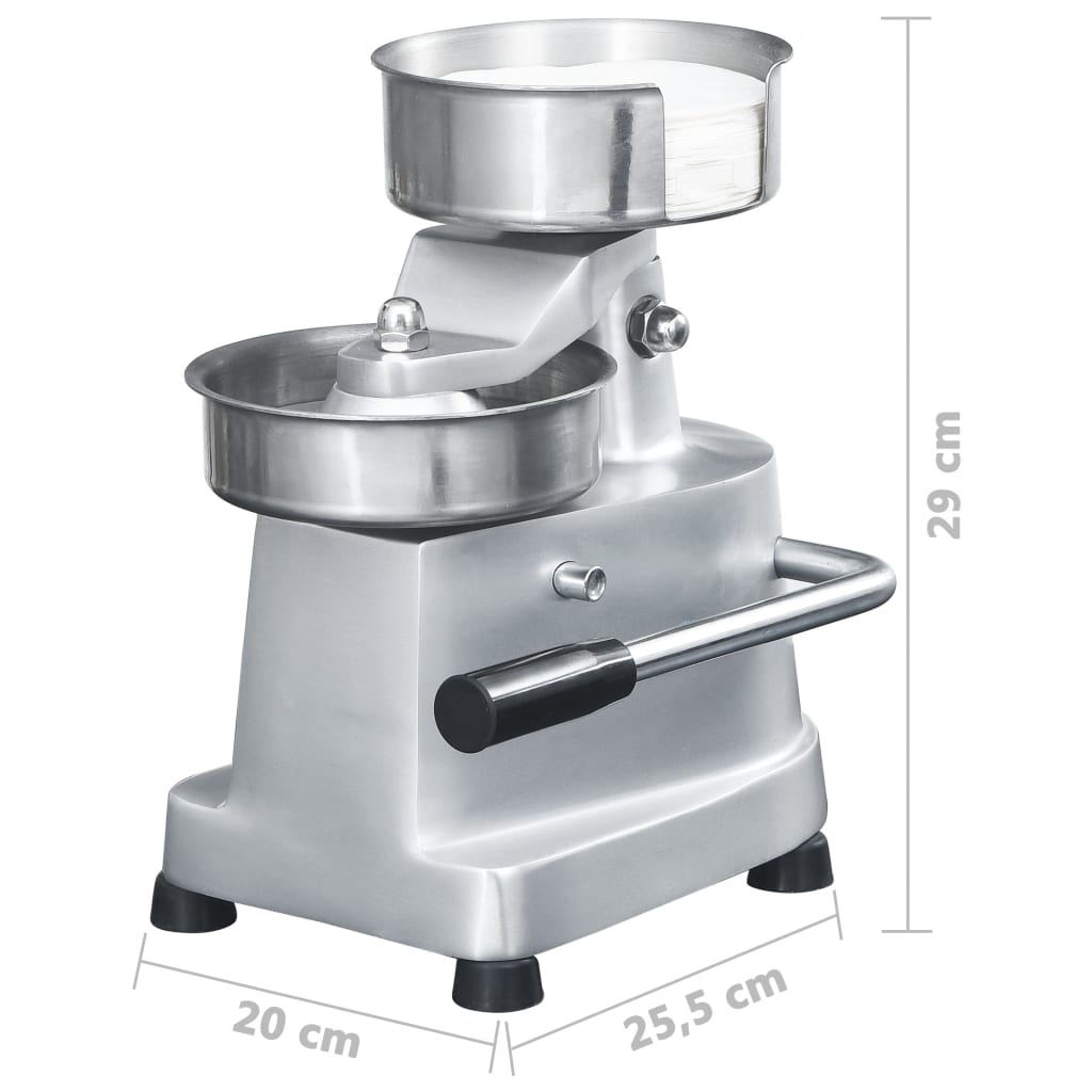 Pressa per Hamburger con 500 Fogli Carta Patty Alluminio 10 cm | homemem39